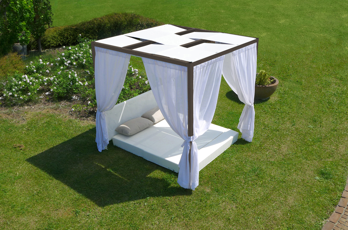 Gazebo in alluminio e legno